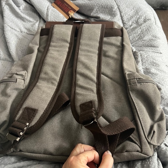 New Asher canvas and leather backpack - Picture 2 of 3